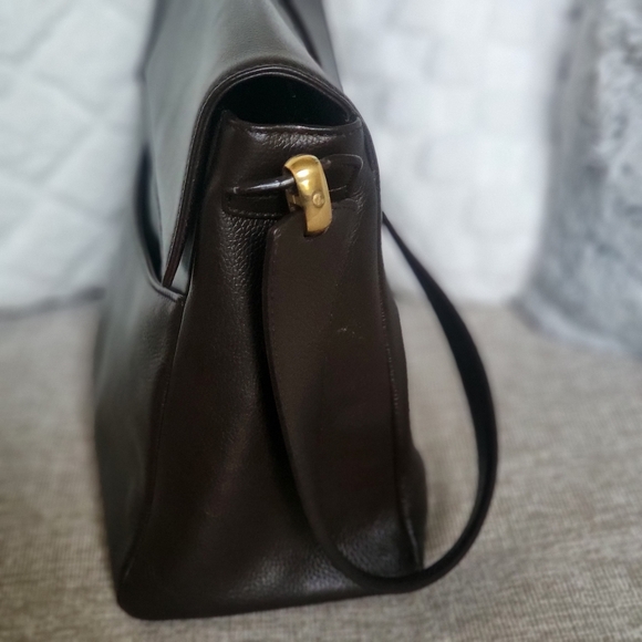 Loewe Chocolate Brown Leather Shoulder Bag Pony-Style Calfskin - Picture 4 of 10